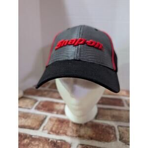 Snap On Tools K-Products Baseball Hat Red Black Gray Embroidered Fitted NWOT
